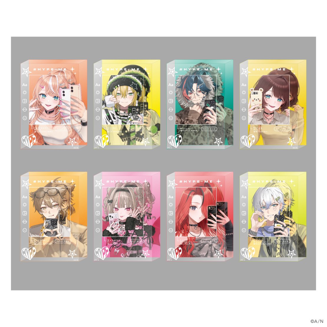 「#HYPE-ME」二層アクリルブロック