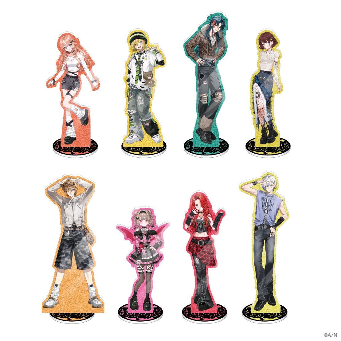 「#HYPE-ME」グリッターアクリルスタンド8種