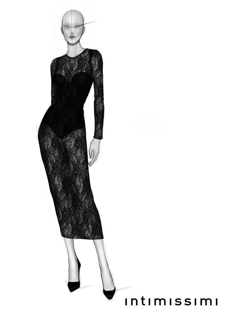 Intimissimi「Nude Look」レース素材ドレス