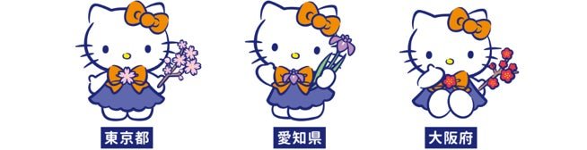 対象物件のデザイン「ハローキティ」(東京都・愛知県・大阪府)
