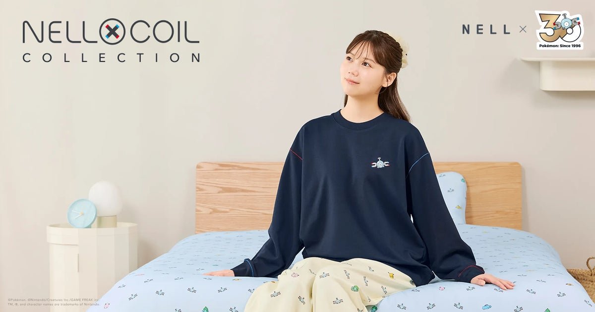 NELL×COILコラボルームウェアの着用イメージ