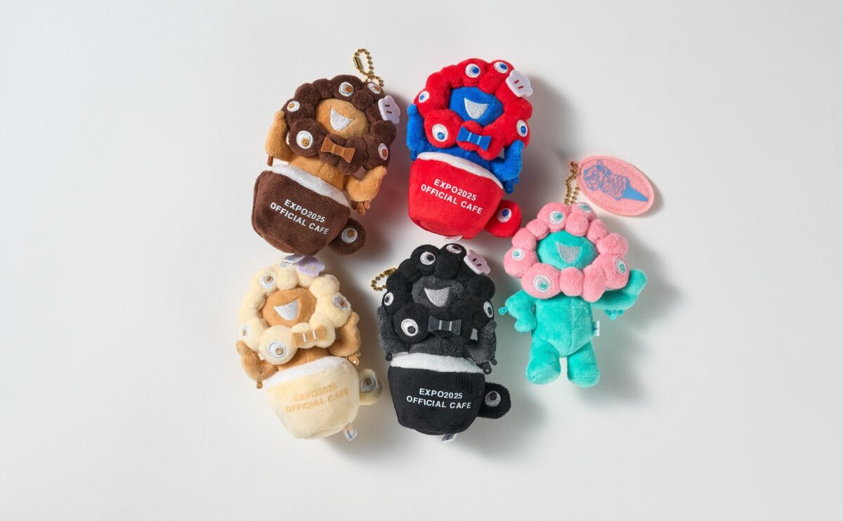 ミャクミャクモチーフの限定マスコット全5種