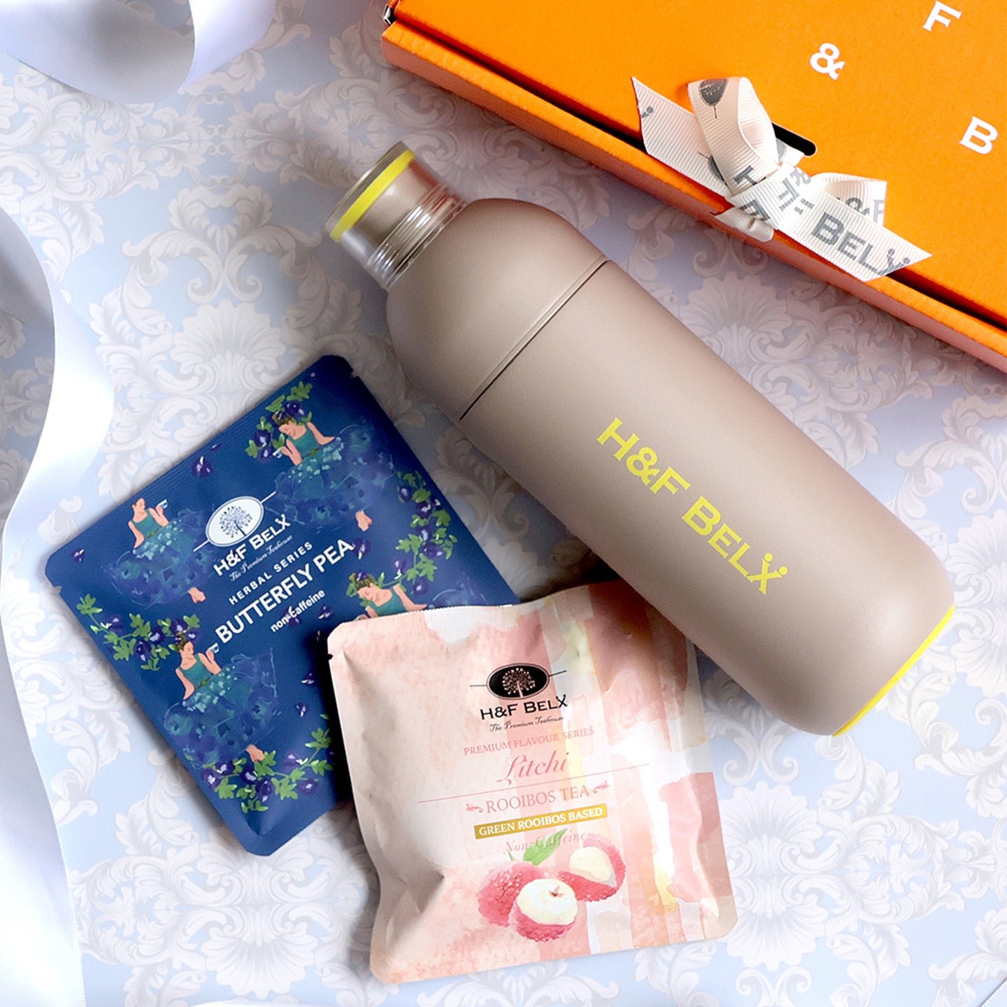 H&F BELXのボトルとパッケージ商品