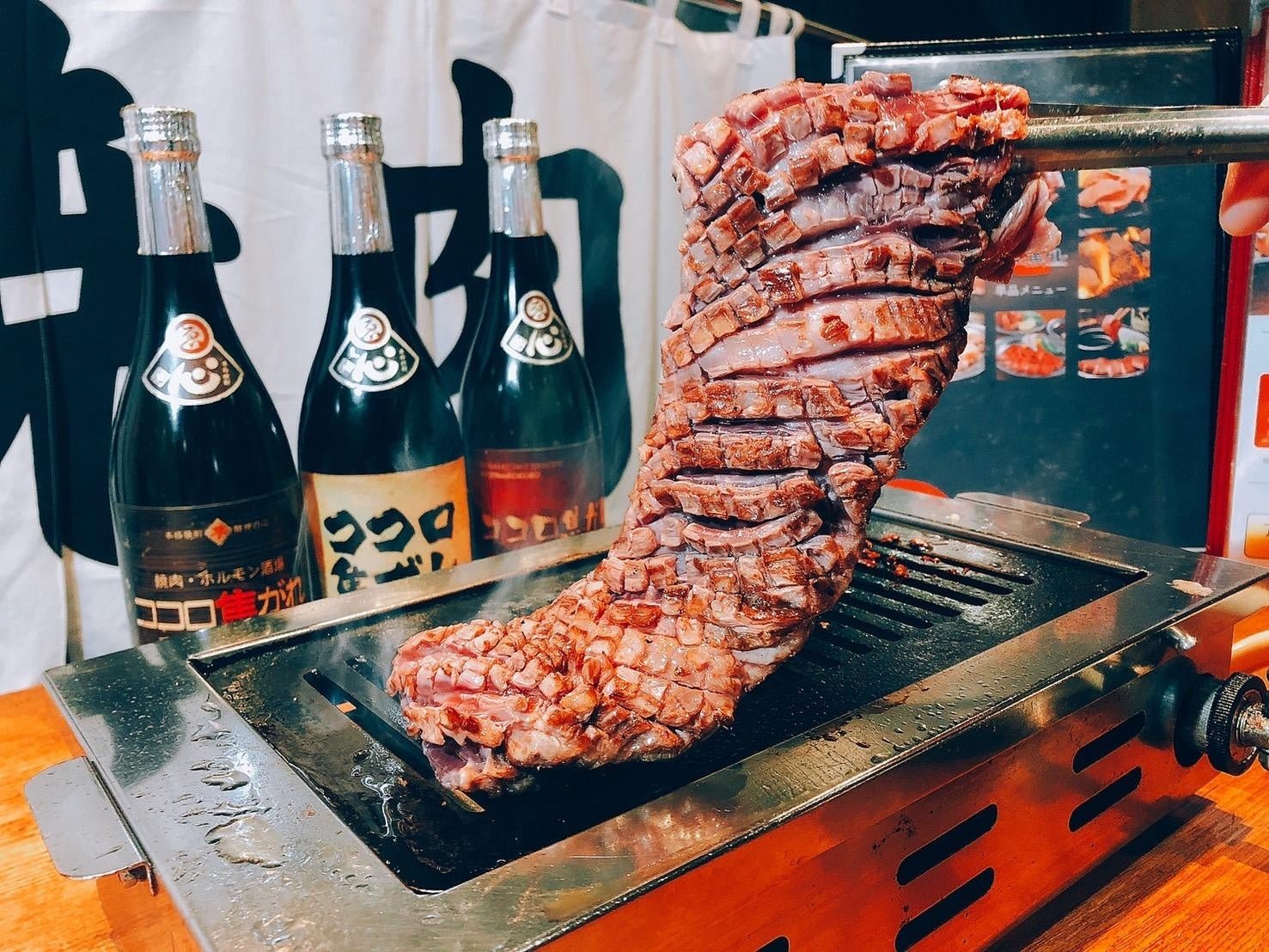 ココロ焦がれ「九条ネギと黒煎り七味のハラミステーキ」