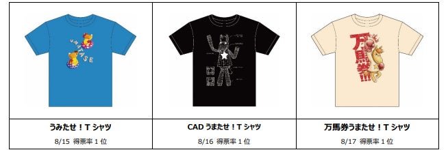 うみたせ！Tシャツ／CADうまたせ！Tシャツ／万馬券うまたせ！Tシャツ