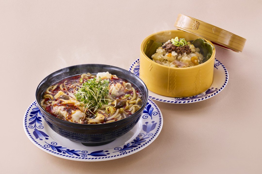 黒酢あんかけ酸辣湯ちゃんぽん ~もっちり栗と秋野菜おこわ~