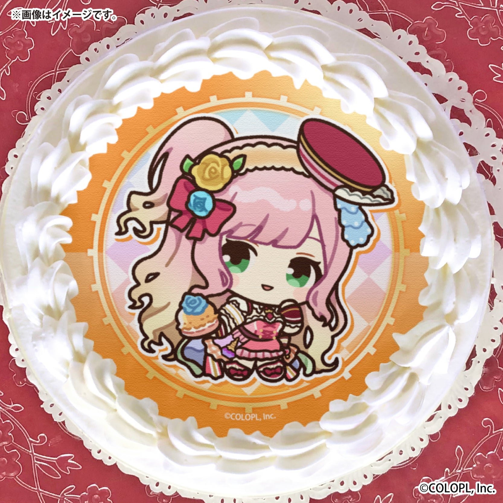 プリケーキ オレンジ色のデザイン