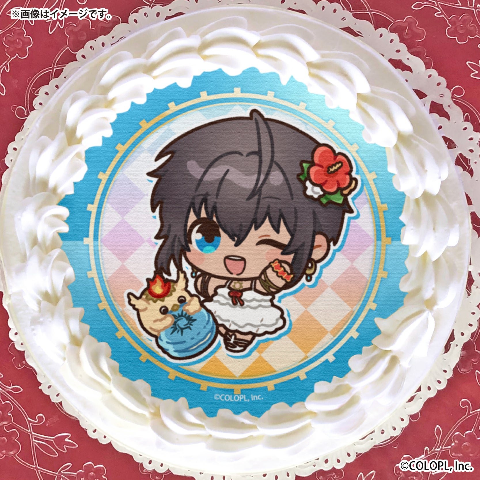 プリケーキ 青色のデザイン