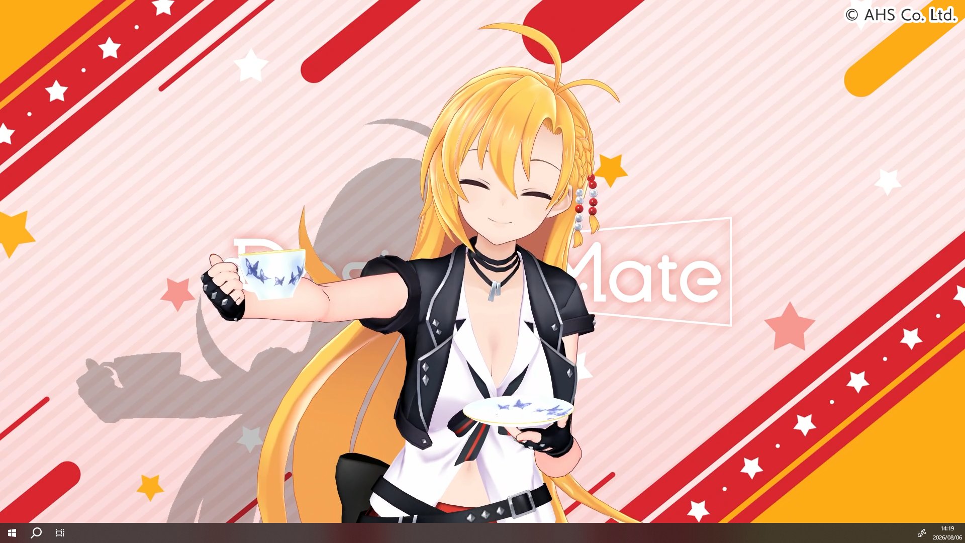 「Desktop Mate 弦巻マキ DLC」アラームには紅茶を、クリックには声援を