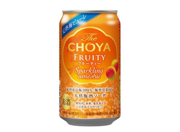 The CHOYA フルーティー ソーダ缶 パッケージ正面
