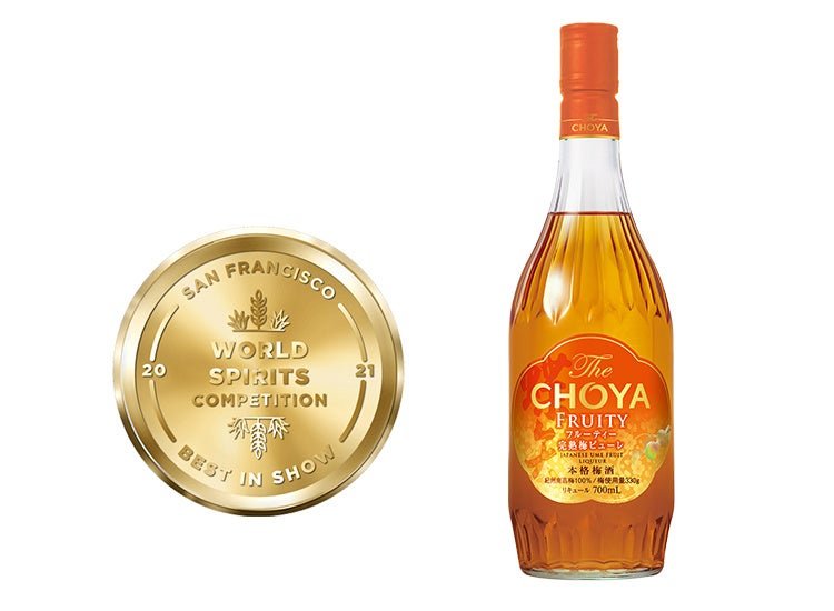 「The CHOYA FRUITY」と「SFWSC2021」の受賞メダル