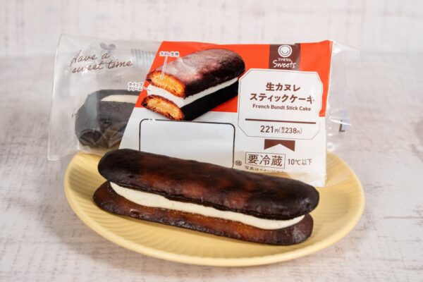 生カヌレスティックケーキ パッケージと実物