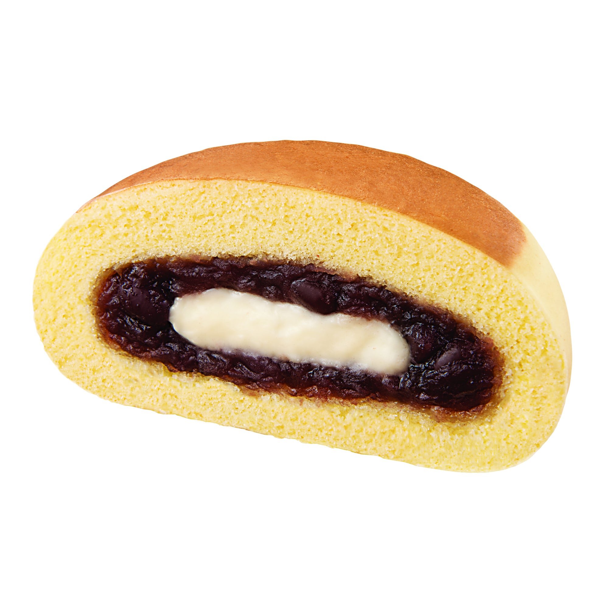 森永製菓監修ホットケーキまん（あんバター）断面