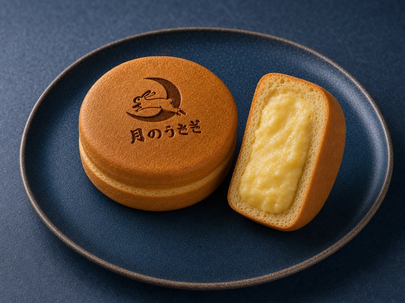 浅草今川焼き 月のうさぎ カスタードの断面