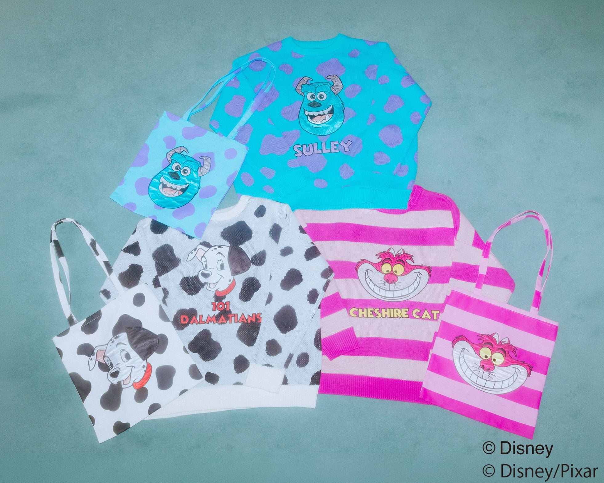 「サリー」「チェシャ猫」「101匹わんちゃん」デザインのDisney&Pixar Collection