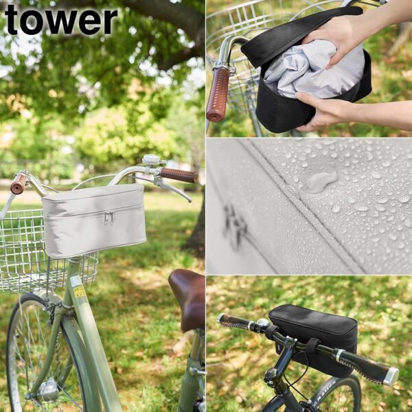 レインコート 収納バッグ タワー 自転車取り付け用