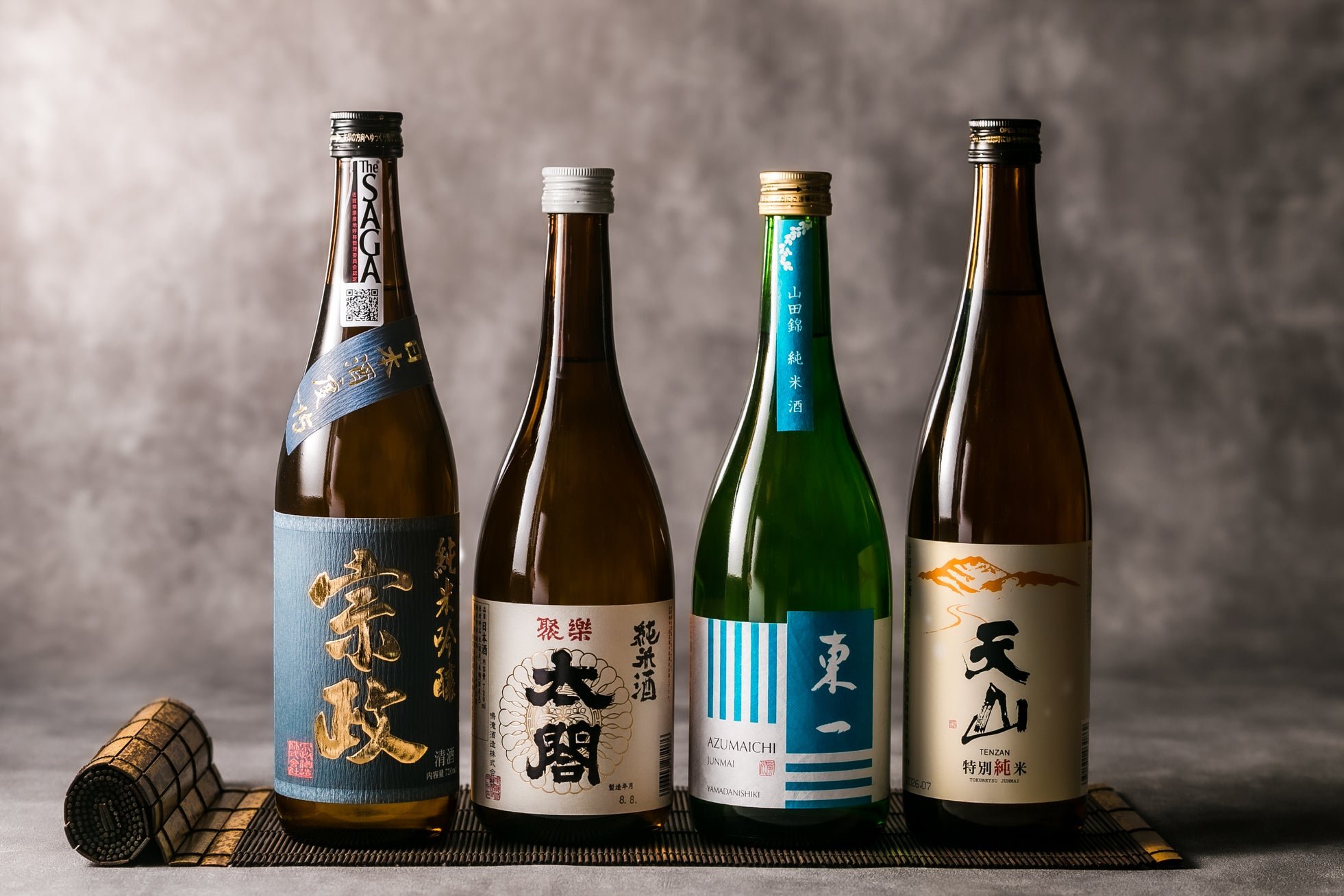佐賀の地酒4銘柄「東一」「聚楽太閤」「天山」「宗政」