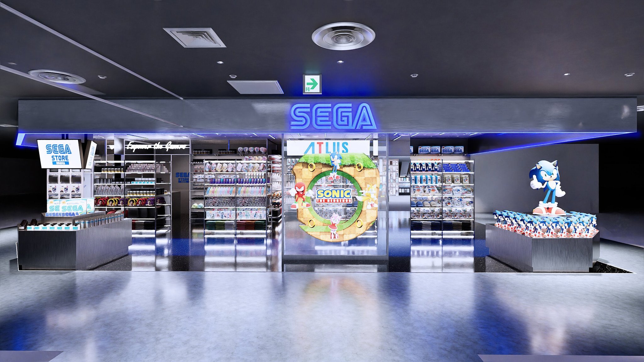 SEGA STORE OSAKA 店内の空間デザイン