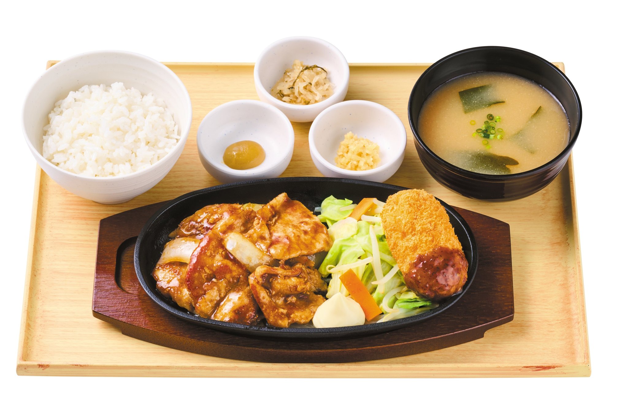 「~三元豚ロース~【境港産カニクリームコロッケ付】極みしょうが焼定食」の商品ビジュアル