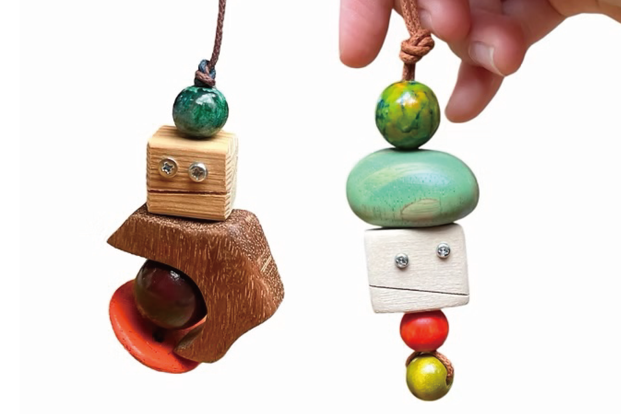 端材ロボキーホルダーづくり 完成した作品