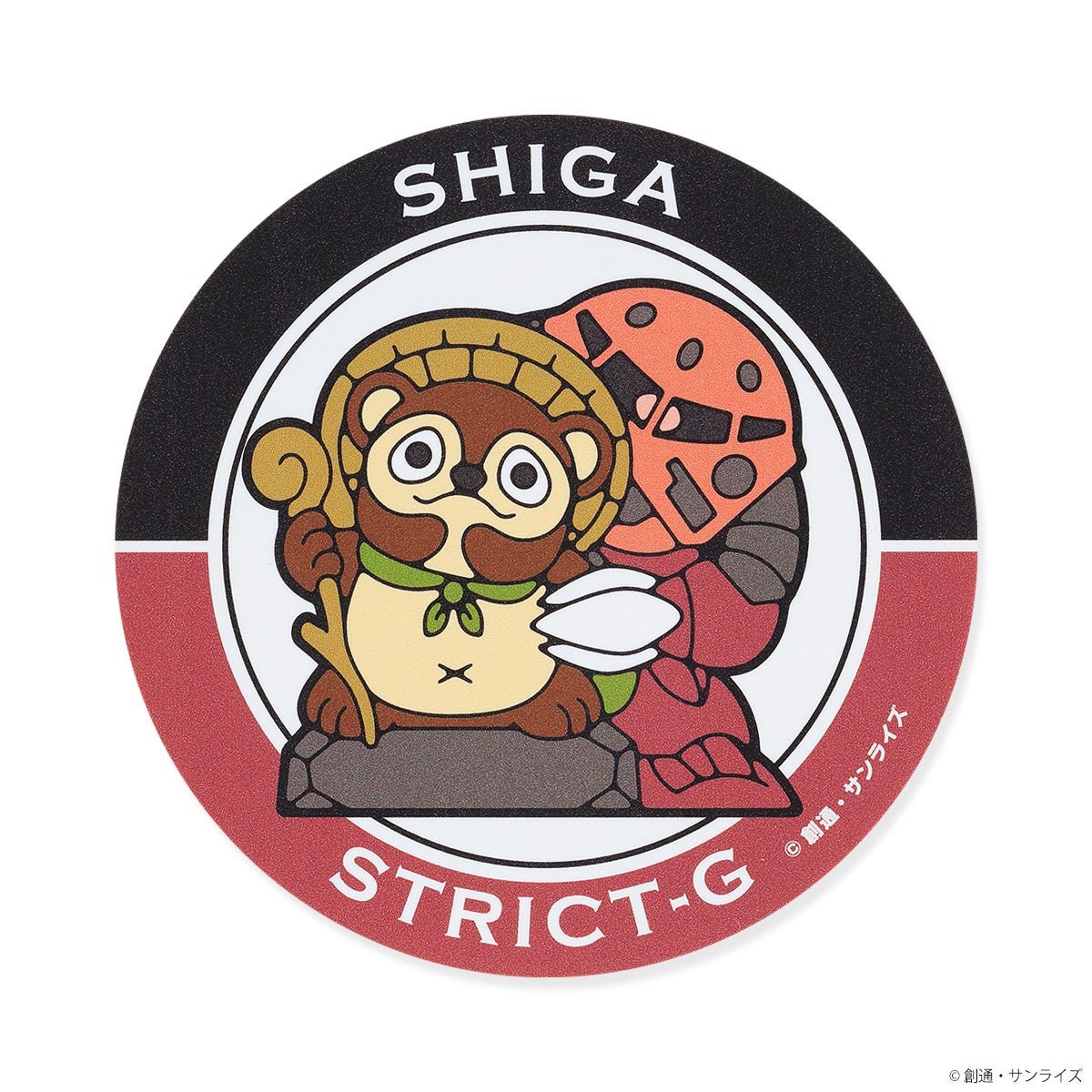 滋賀柄 STRICT-G ローカルステッカー 甲冑姿の猫キャラクター