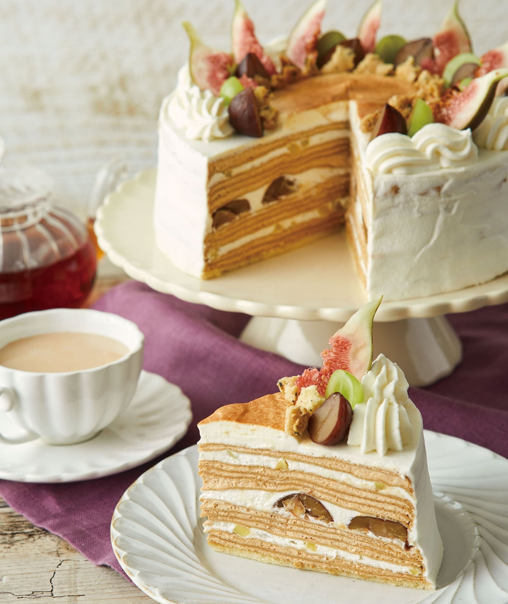 【Afternoon Tea LOVE&TABLE】シャインマスカットの贅沢ミルクレープや“キャラメリゼいちじく”の焼きたてクレープ、巨峰＆マスカルポーネの新作ドリンクなど秋限定メニュー発売 by PR TIMES