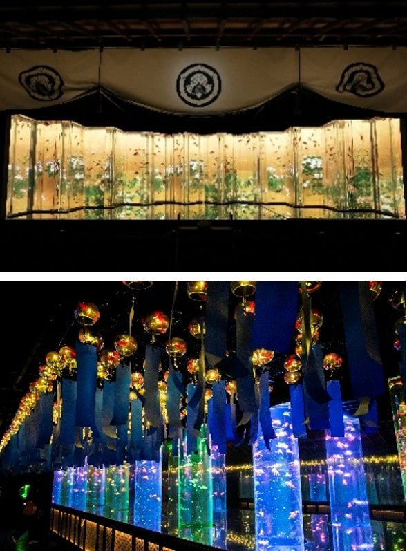 アートアクアリウム美術館 GINZA 館内の金魚アート展示
