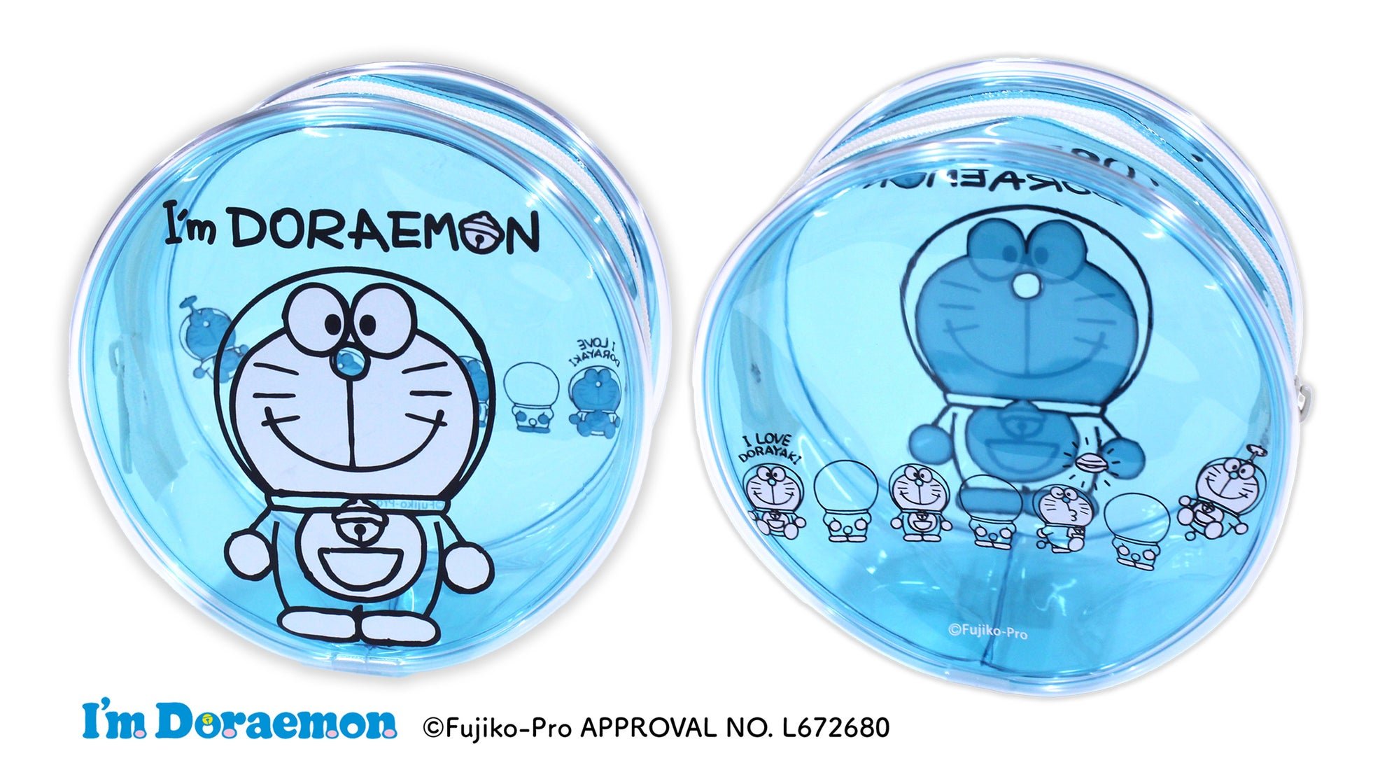 I'm Doraemon 丸型ポーチ ドラえもん 表裏デザイン