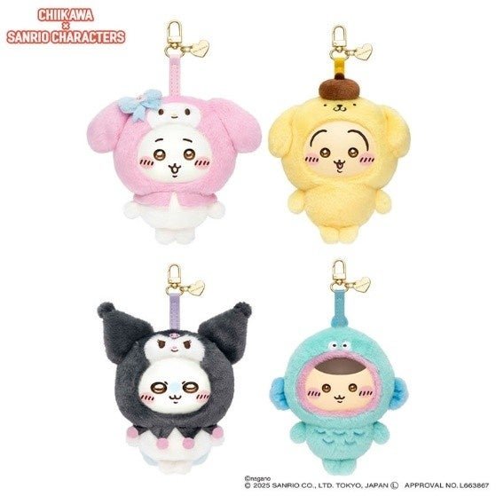 ちいかわ×サンリオキャラクターズ Kiramekkoのキーホルダー4種