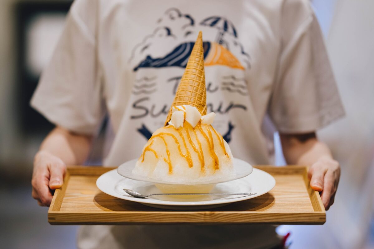 旬の20世紀梨を使用した限定のかき氷