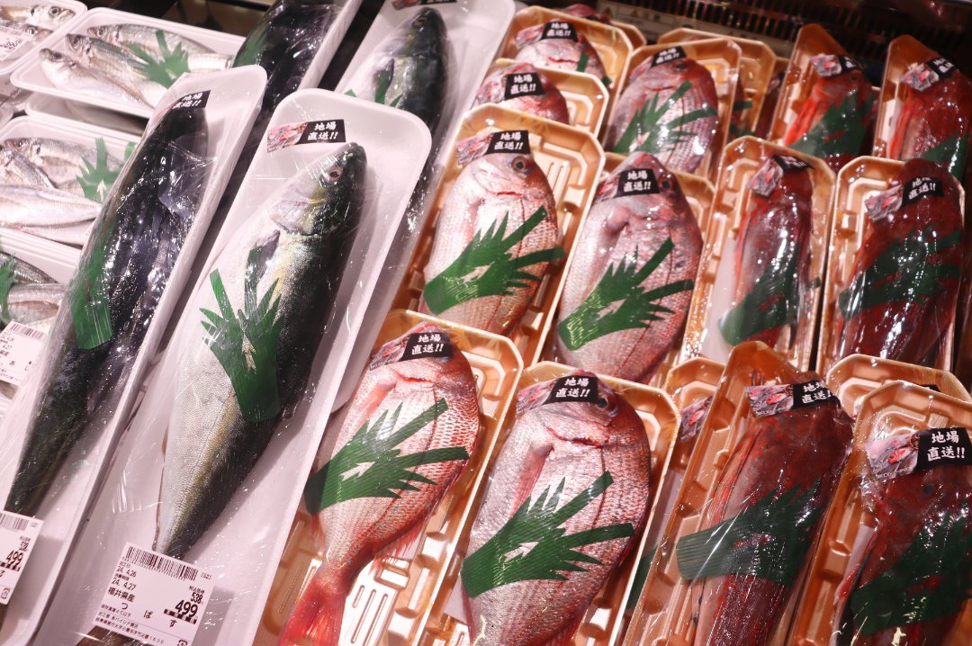 三心の強みである丸魚を継続販売する鮮魚コーナー