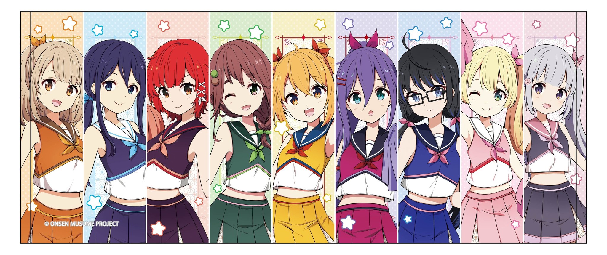 「VUCCA 全員集合フェイスタオル」チアVer．描き下ろしイラスト