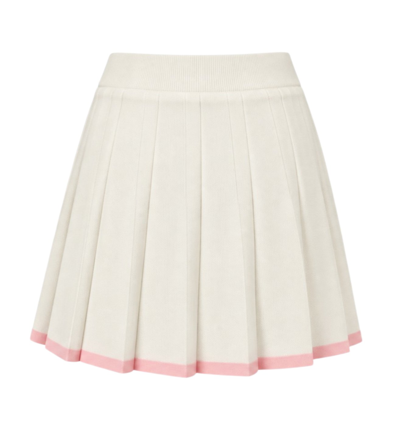 A-Line Pleated Knit Skirt(OFF-WHITE)