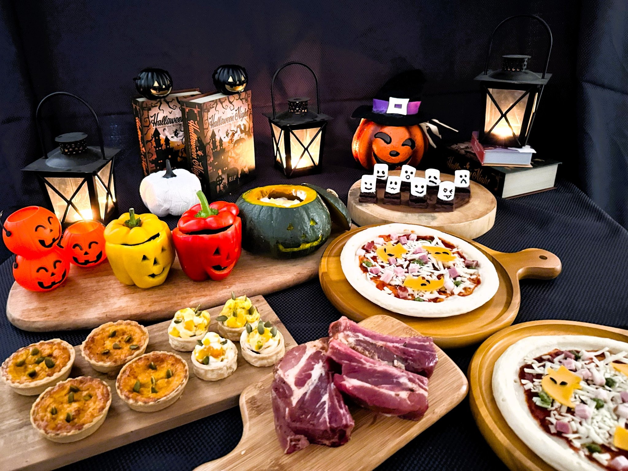 ハロウィン限定メニュー全7品の4人前盛り合わせ