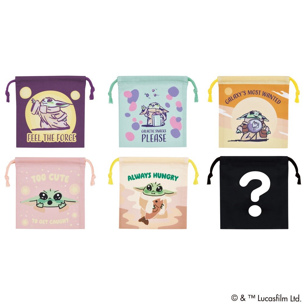 Mサイズ巾着マンダロリアン&グローグーの柄違いデザイン一覧