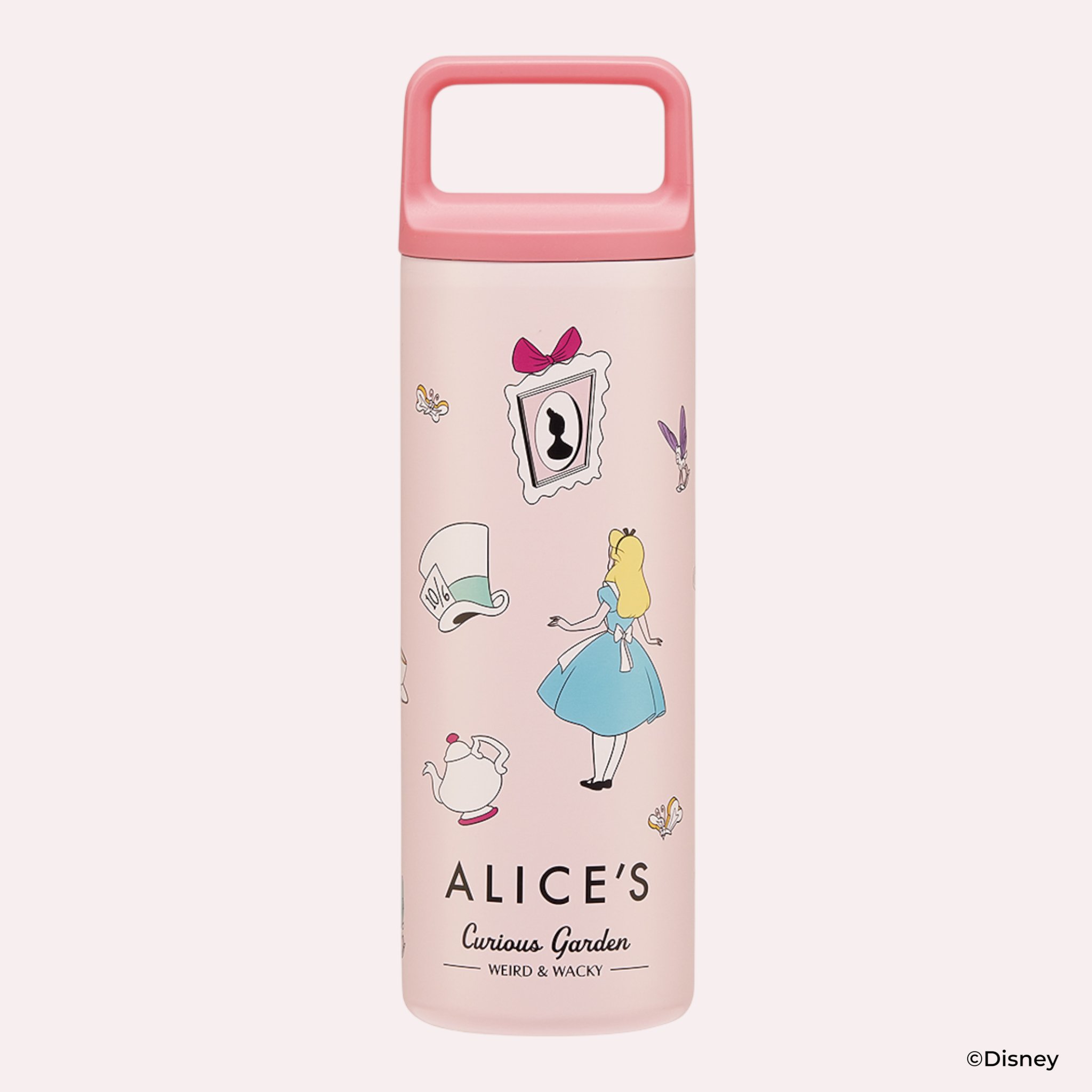 スクエアハンドル付ステンレスマグボトル450ml アリス 全体
