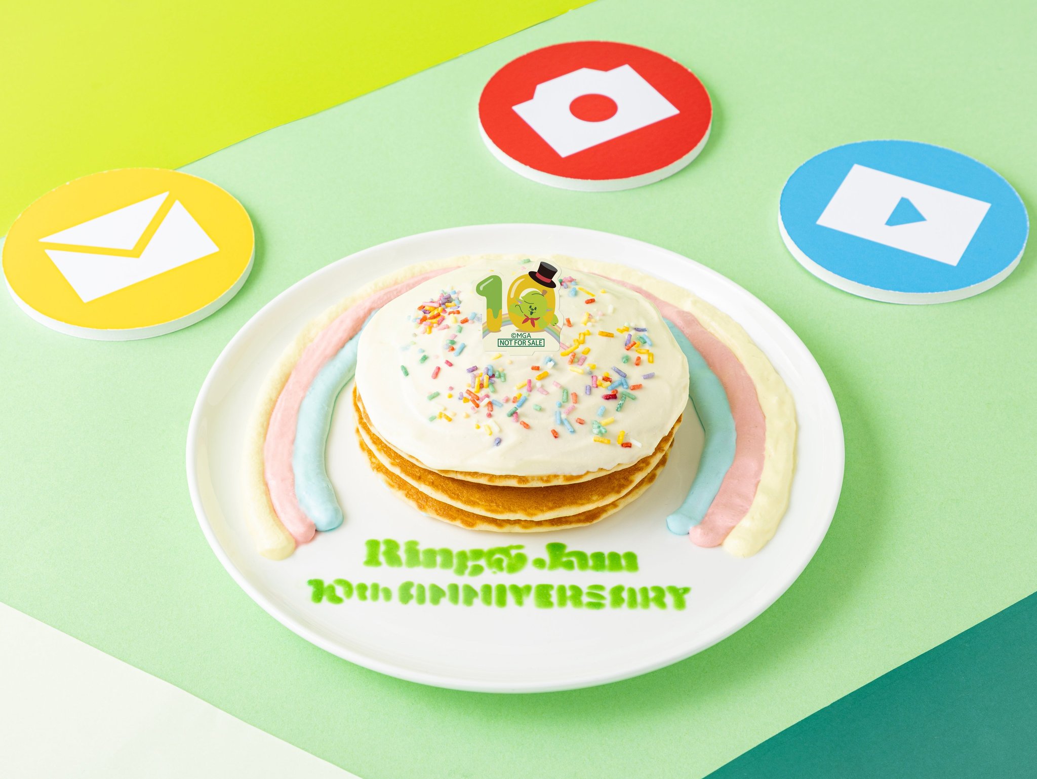 「Ringo Jam 10th Anniversary パンケーキ」とメメルのピック