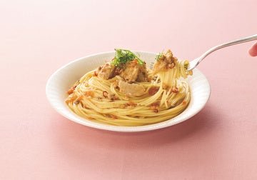 ピーチシャーク︎のほぐしパスタソース（ペペロンチーノ）