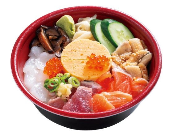 お月見海鮮丼の具材アップ写真