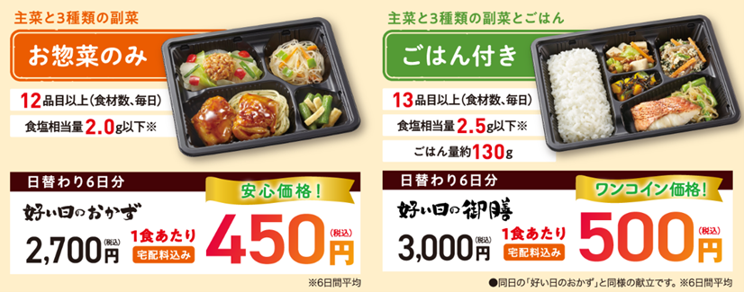 好い日のおかずと好い日の御膳の商品写真