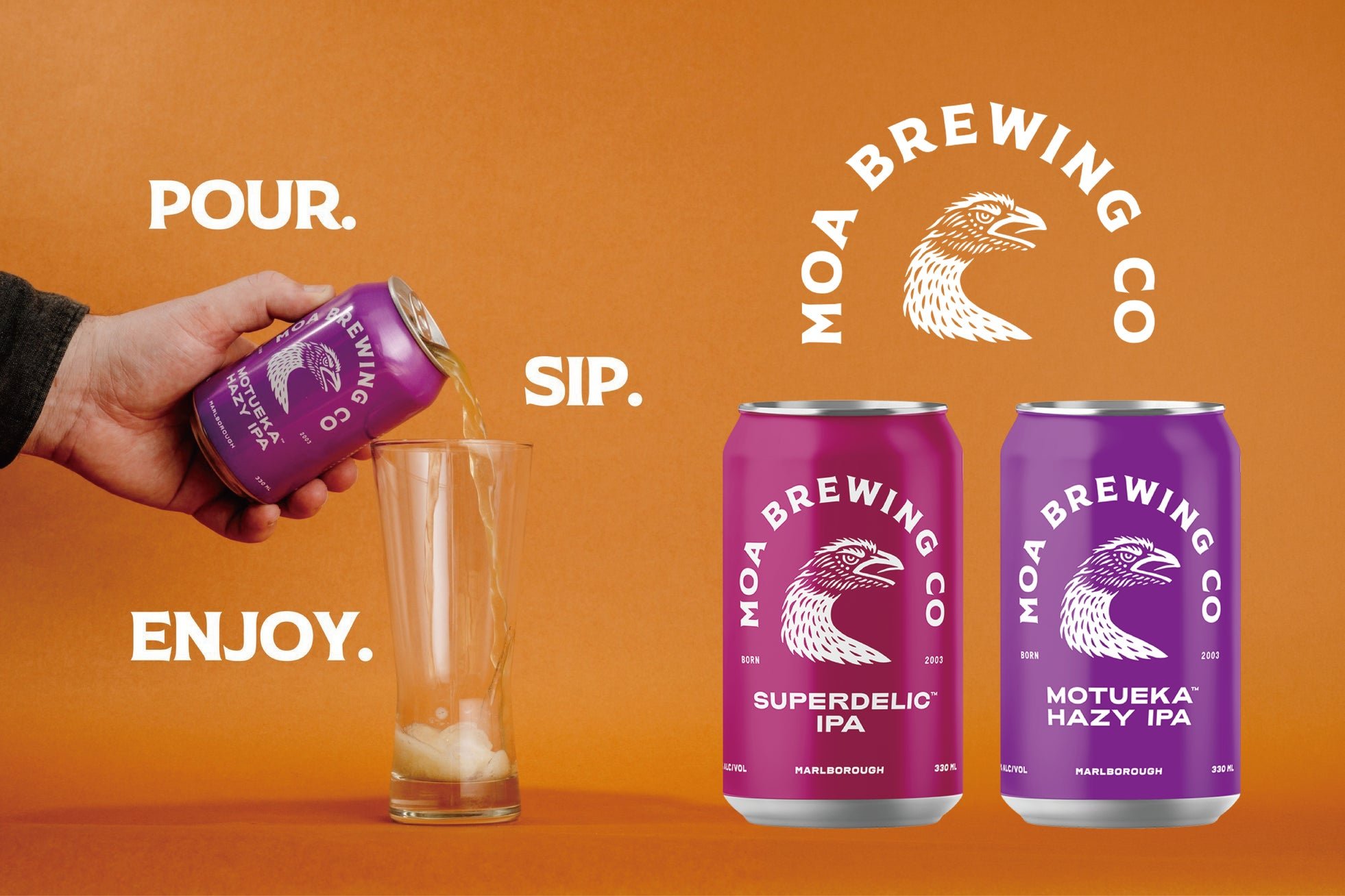 SUPERDELIC IPAとMOTUEKA HAZY IPAのラインナップ