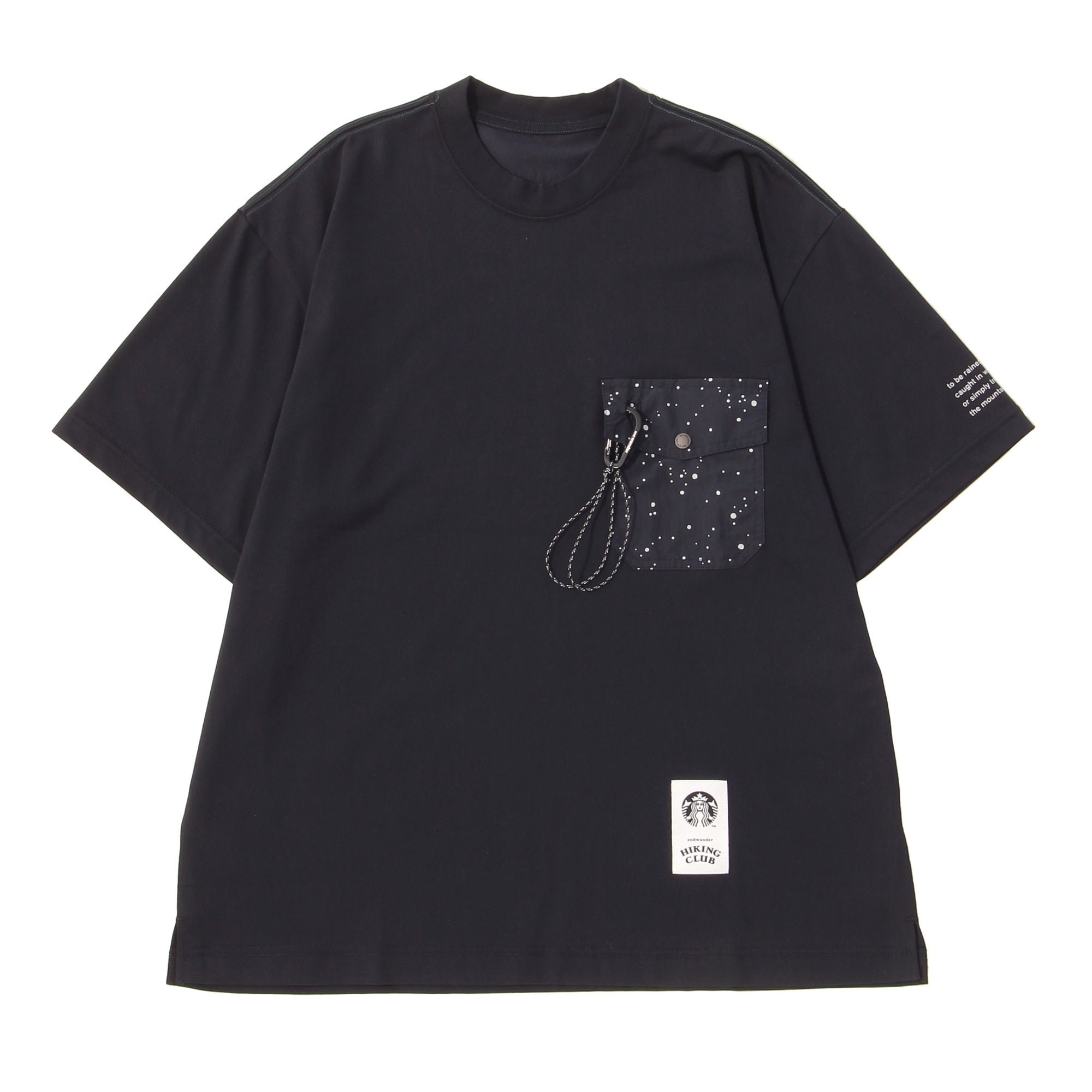 STARBUCKS×and wanderコラボのポケットTシャツ