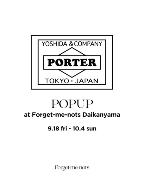 「PORTER」POP UP告知ビジュアル