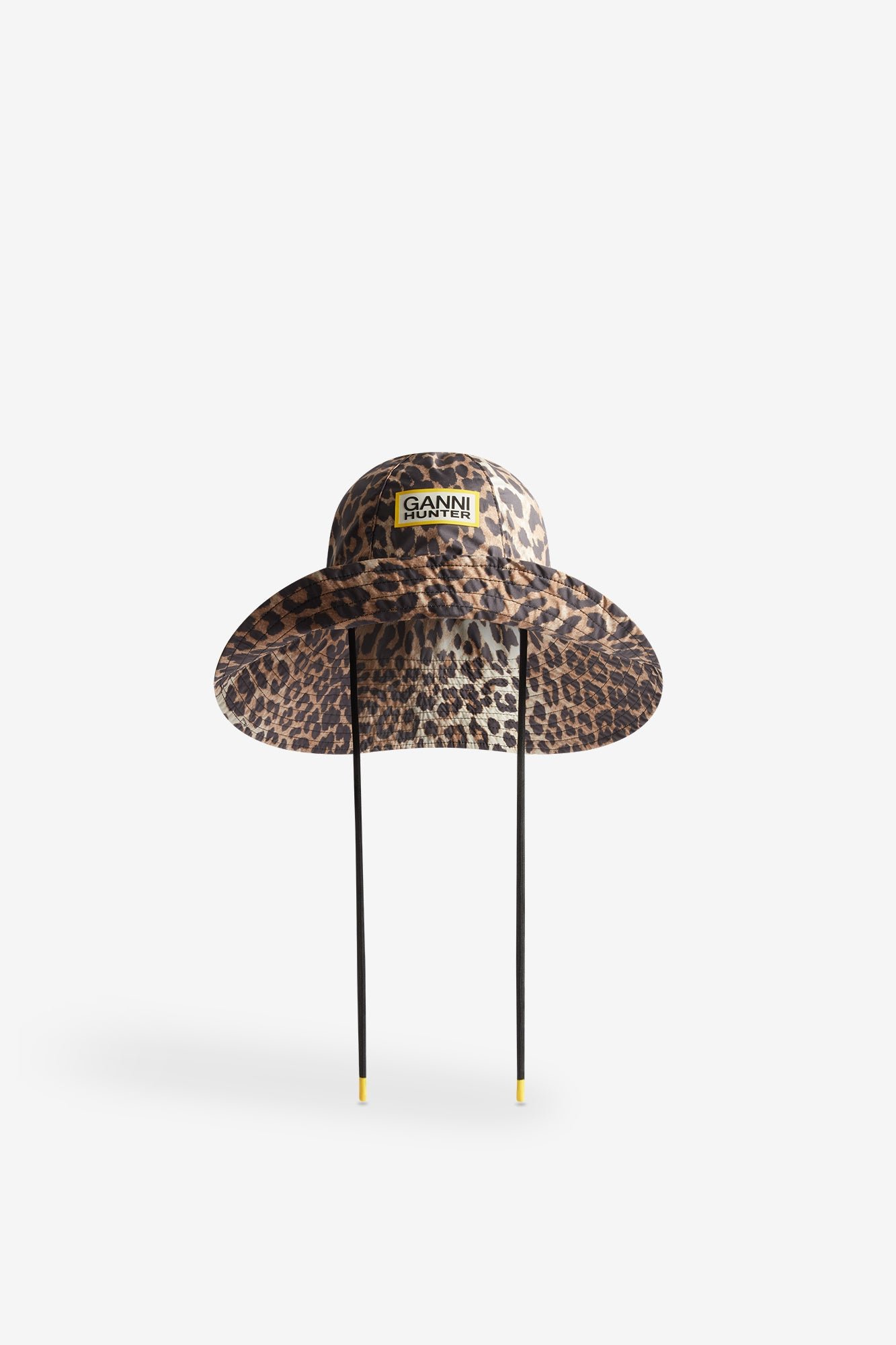 GANNI X HUNTER WATERPROOF BUCKET HAT GANNI LEOPARD