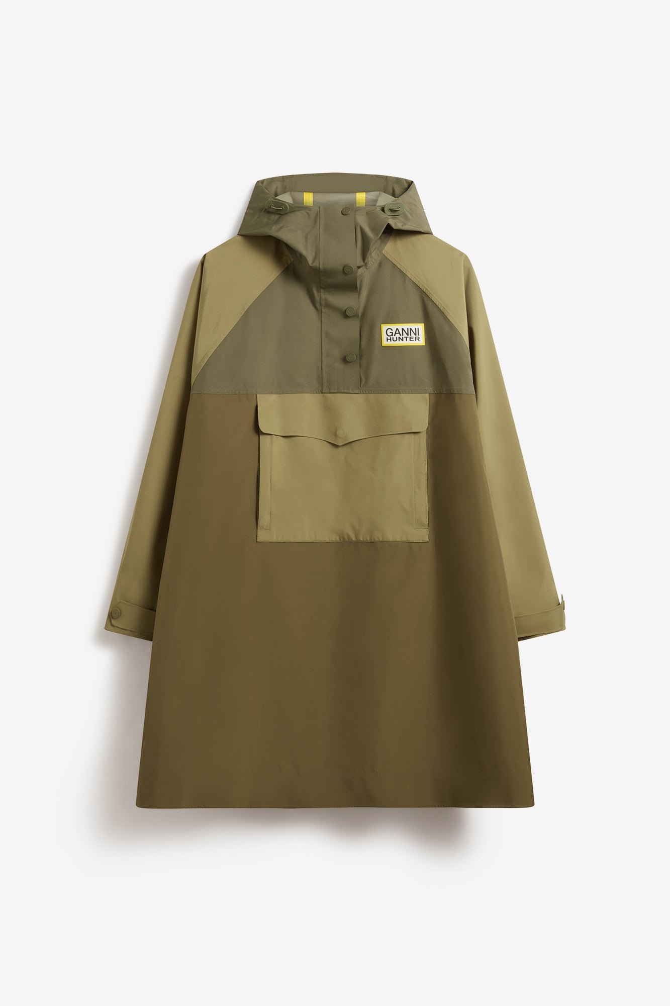 GANNI X HUNTER WATERPROOF PONCHO GANNI GREEN
