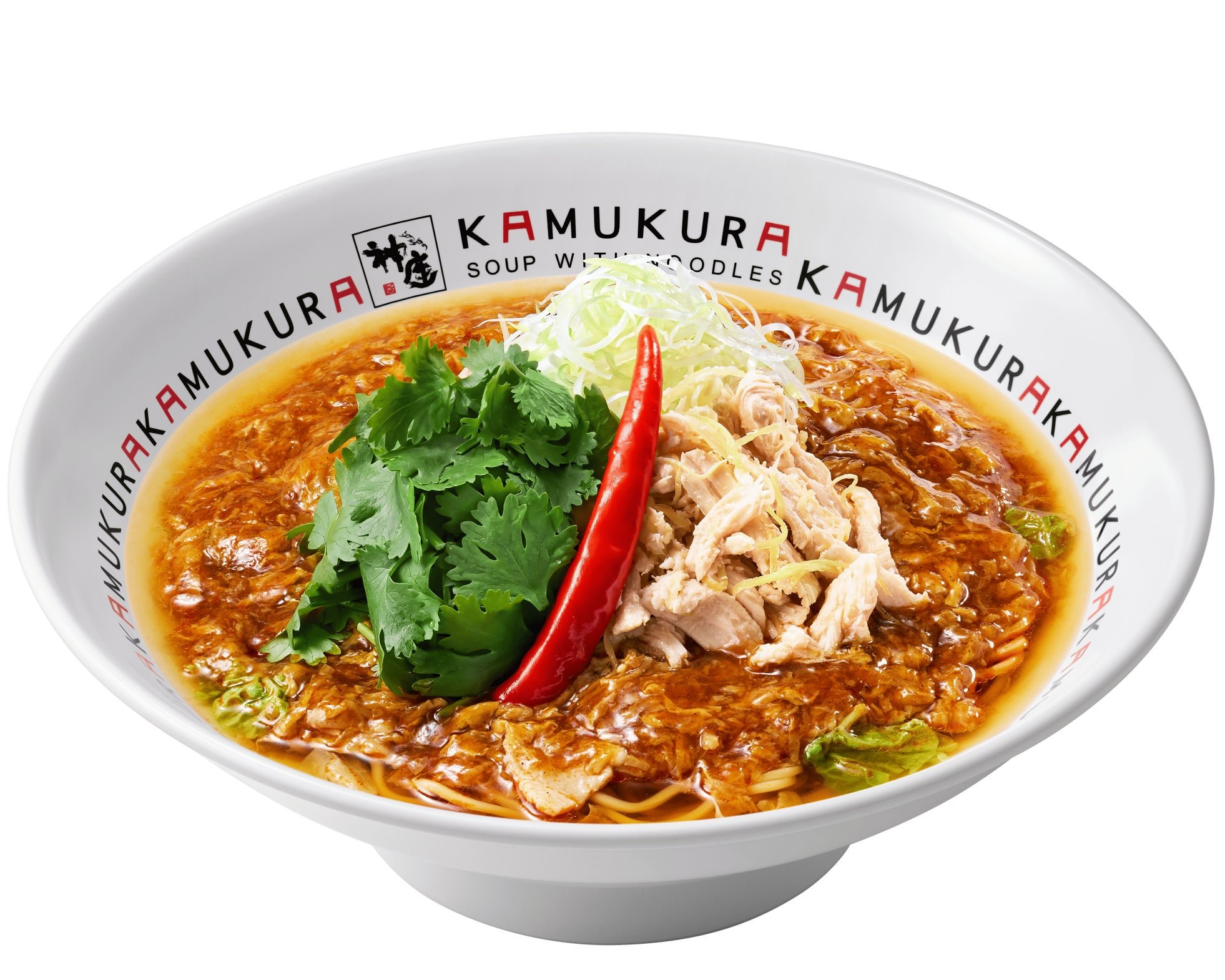 黒酢仕立ての酸辣湯麺 蒸し鶏＋パクチートッピング