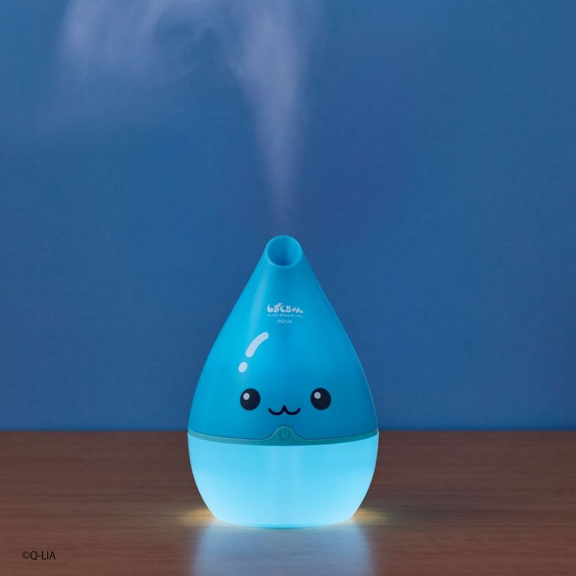 USB加湿器 しずくちゃん 夜の使用シーン