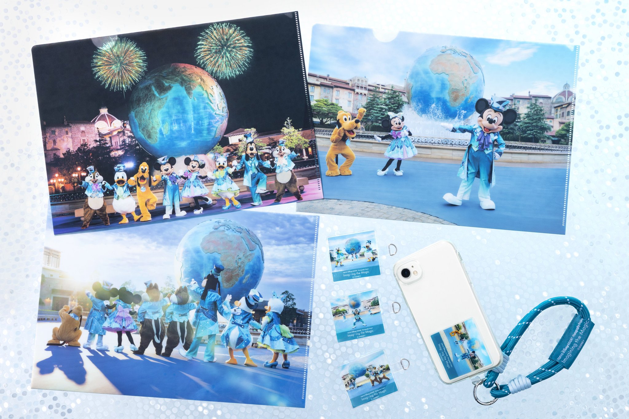 クリアホルダーセット、スマートフォンアクセサリー：ミッキー＆フレンズ
