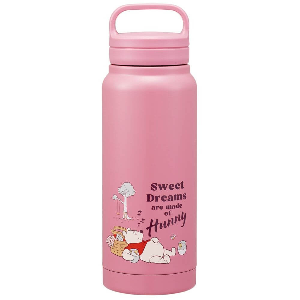 くまのプーさんのくすみ色500mlステンレスボトル くすみピンク 500ml