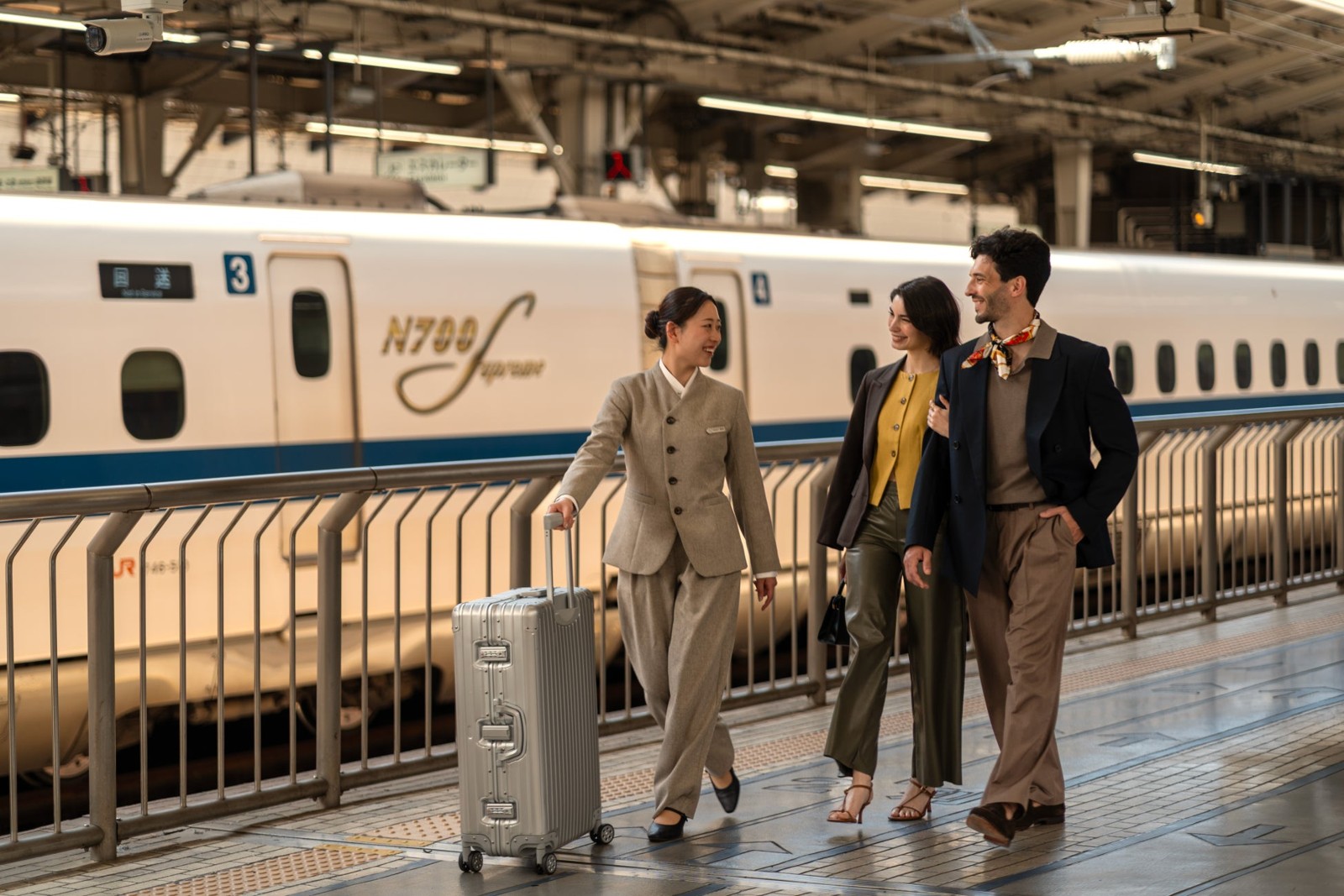 東京駅のホームでのお出迎え